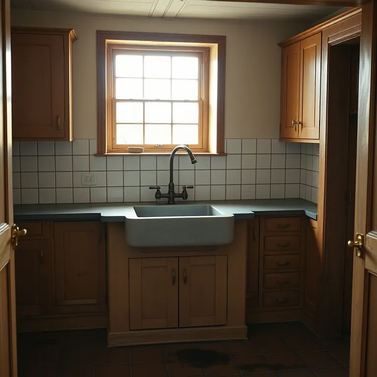 The kitchen at Can Bassa, rebuilt in its original position
